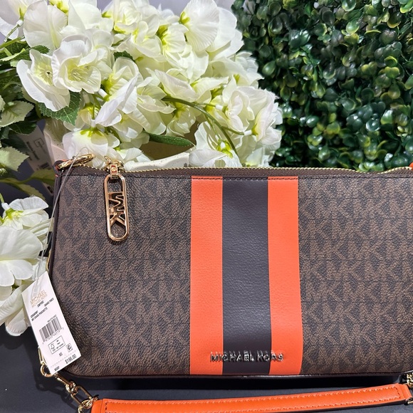 Michael Kors Brown and Orange Clutch - Picture 1 of 4